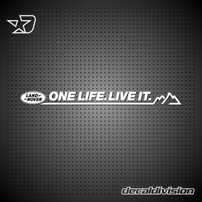Land Rover One Life Live it Sticker